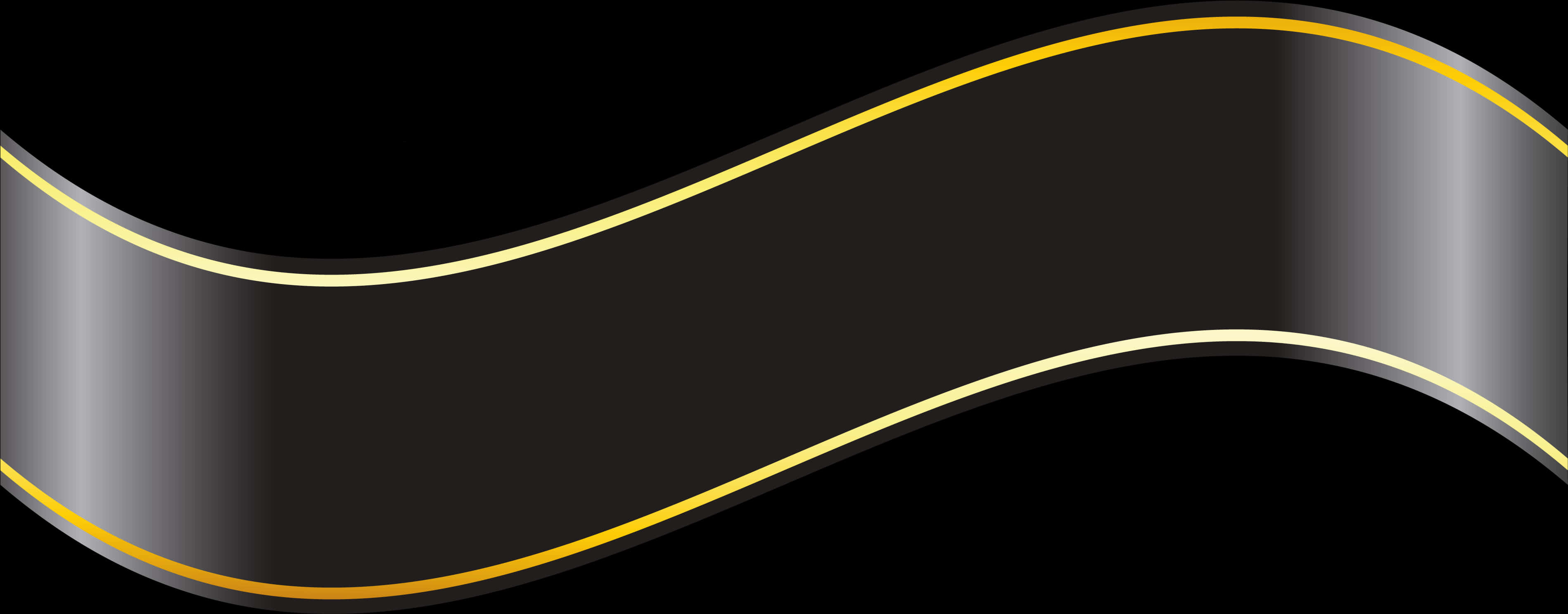 Elegant Black Ribbonwith Gold Trim