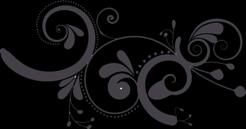 Elegant Black Swirl Design