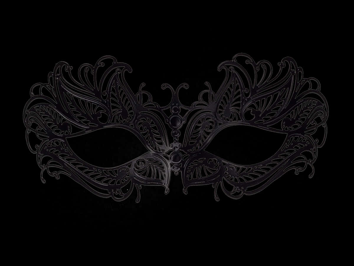 Elegant Black Venetian Mask