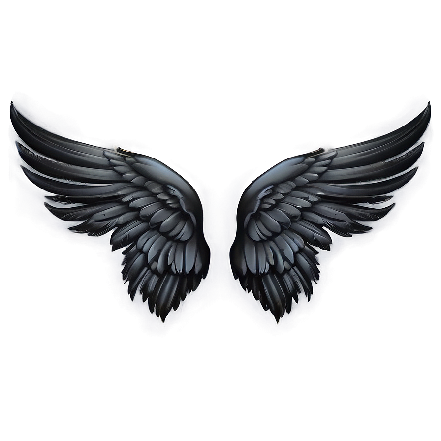 Elegant Black Wings Illustration Png Pfl58