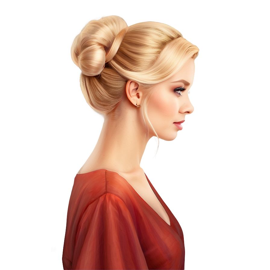 Elegant Blond Hair Updo Png Jiy