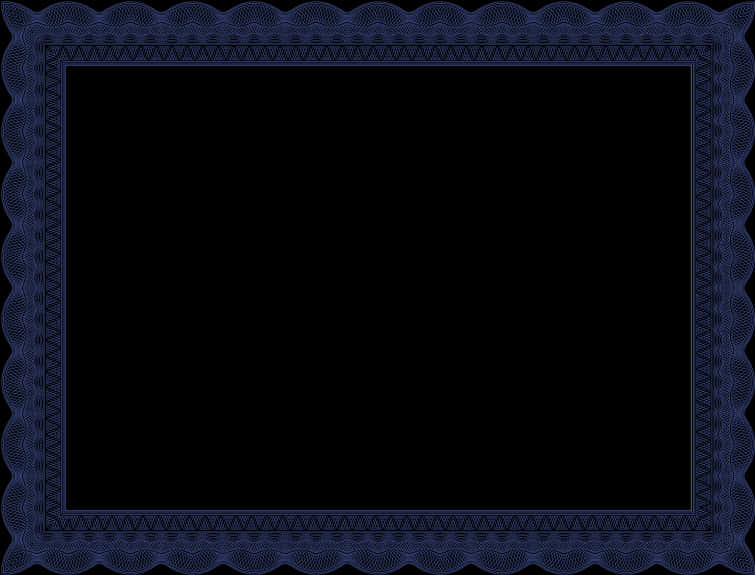 Elegant Blue Certificate Border