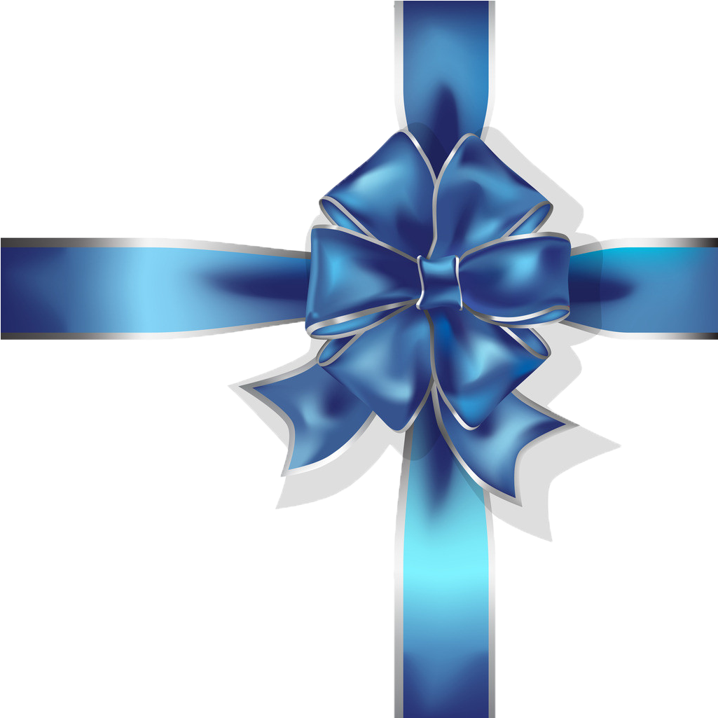 Elegant Blue Gift Ribbon