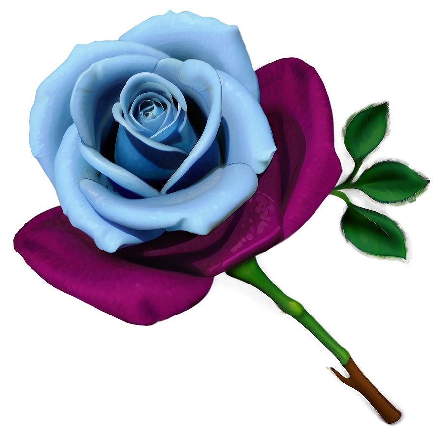 Elegant Blue Rose Png Yrj55