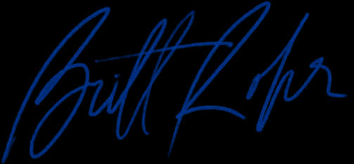 Elegant Blue Signature