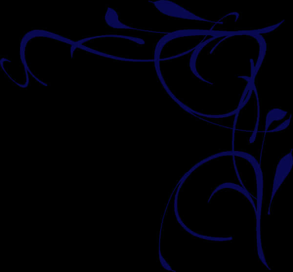 Elegant Blue Swirls Design