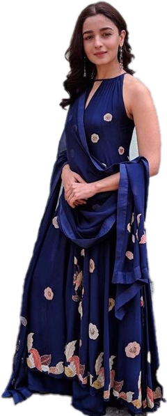 Elegant Blue Traditional Attire