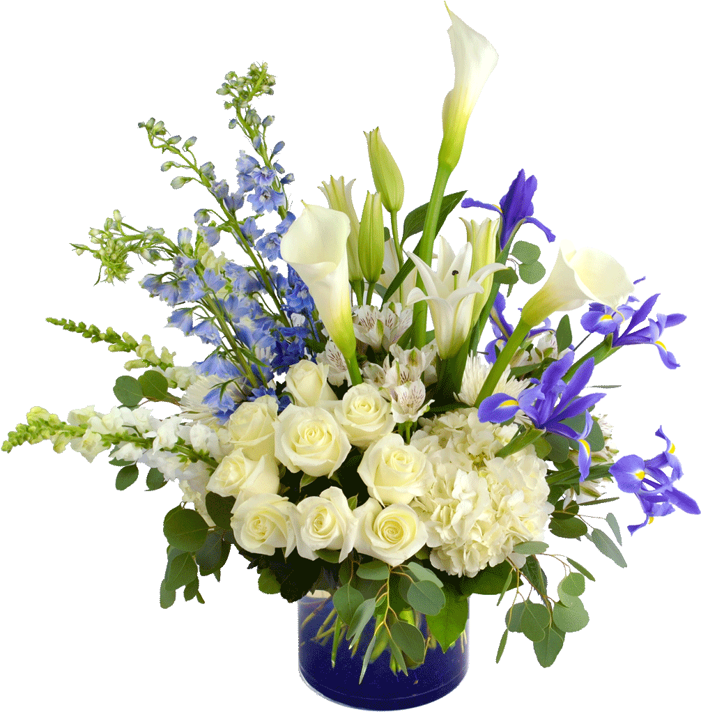 Elegant Blueand White Birthday Bouquet