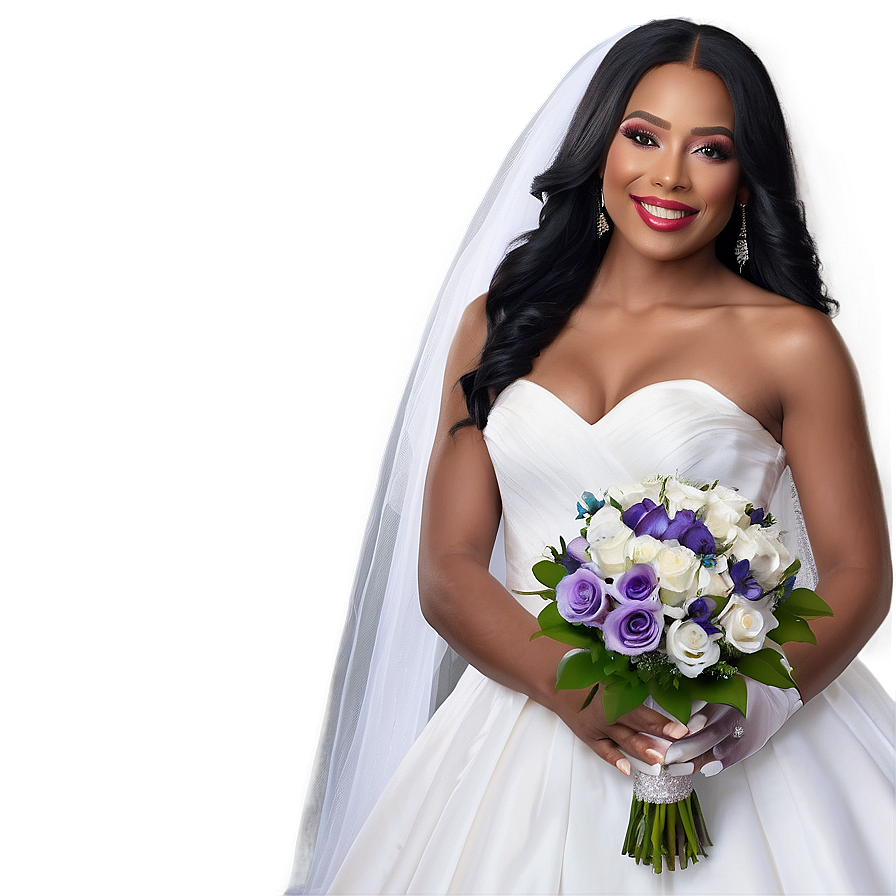 Elegant Bride Portrait Png Han21