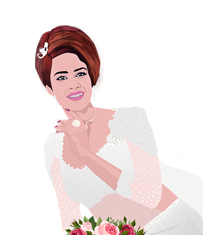 Elegant Bride Vector Illustration