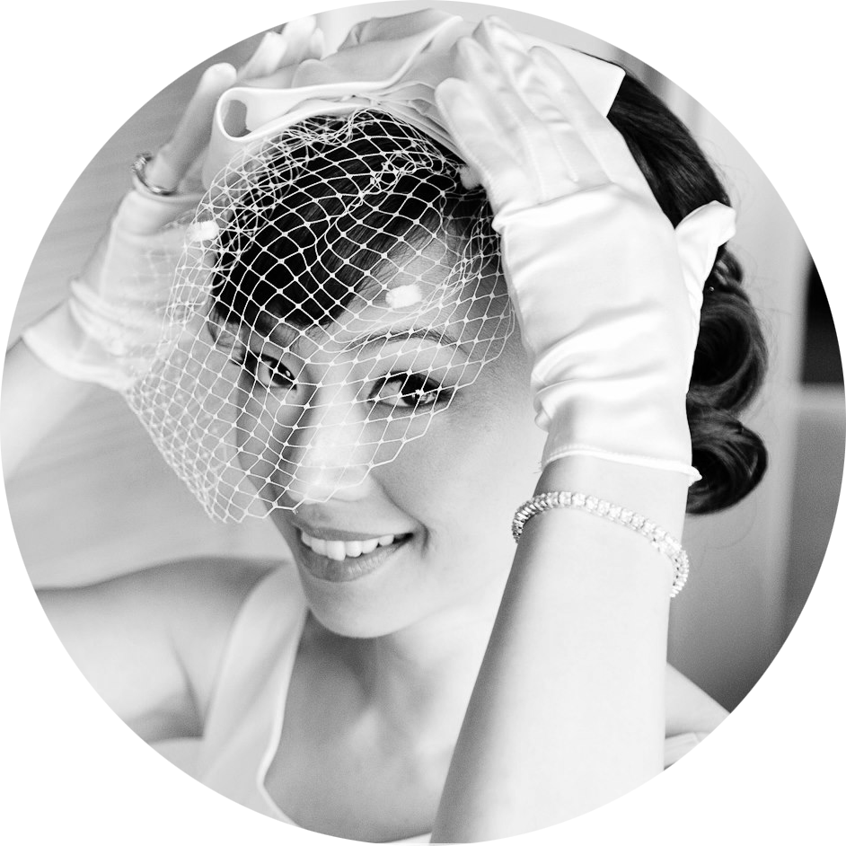 Elegant Bride With Veiland Gloves