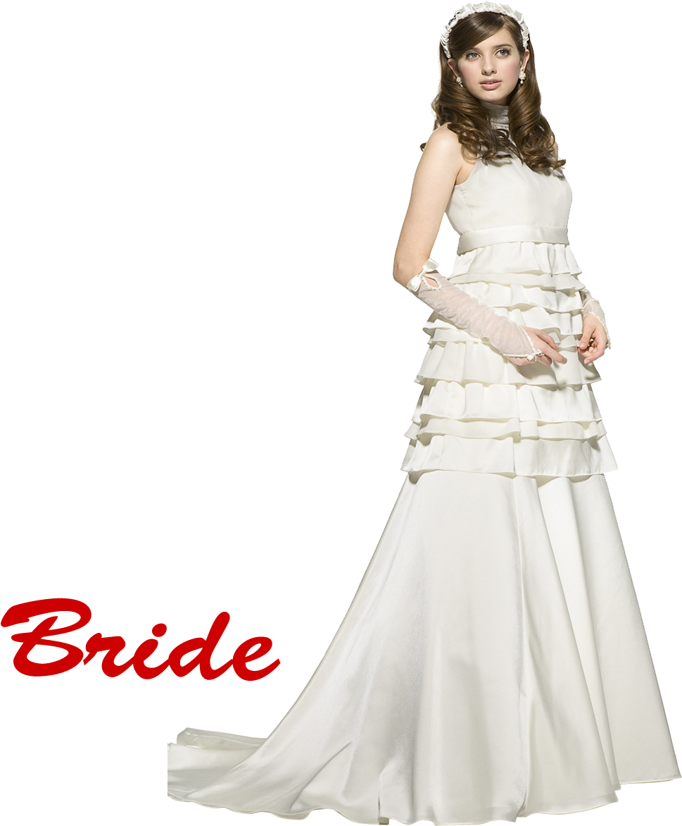 Elegant Bridein White Gown