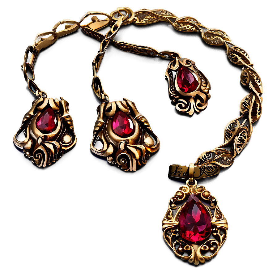 Elegant Bronze Jewelry Png 6