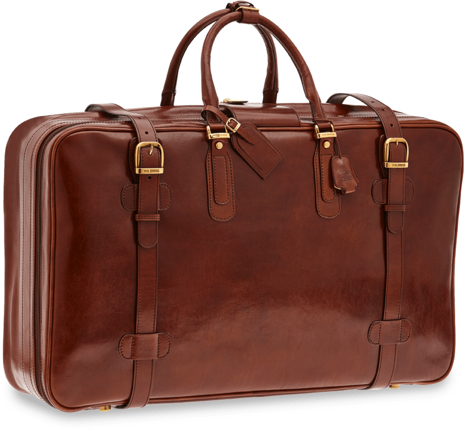 Elegant Brown Leather Briefcase