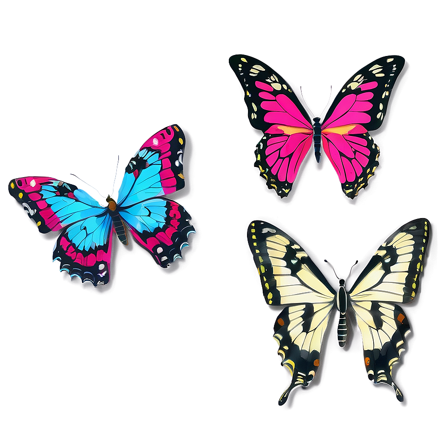 Elegant Butterflies Png Nos69