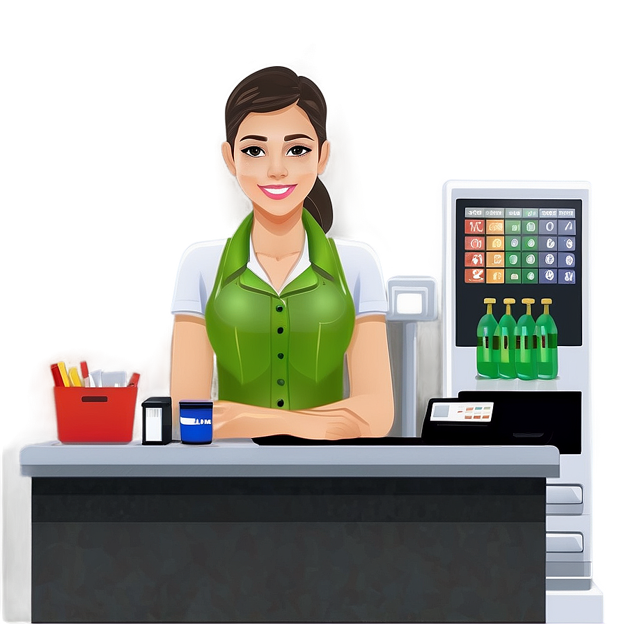 Elegant Cashier Png Gog9