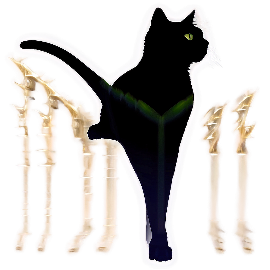 Elegant Cat Silhouette Png 13