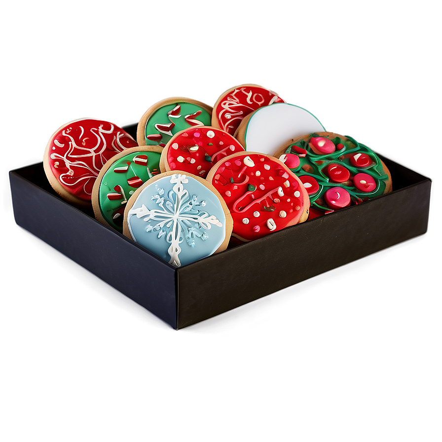 Elegant Christmas Cookie Presentation Png Tjh