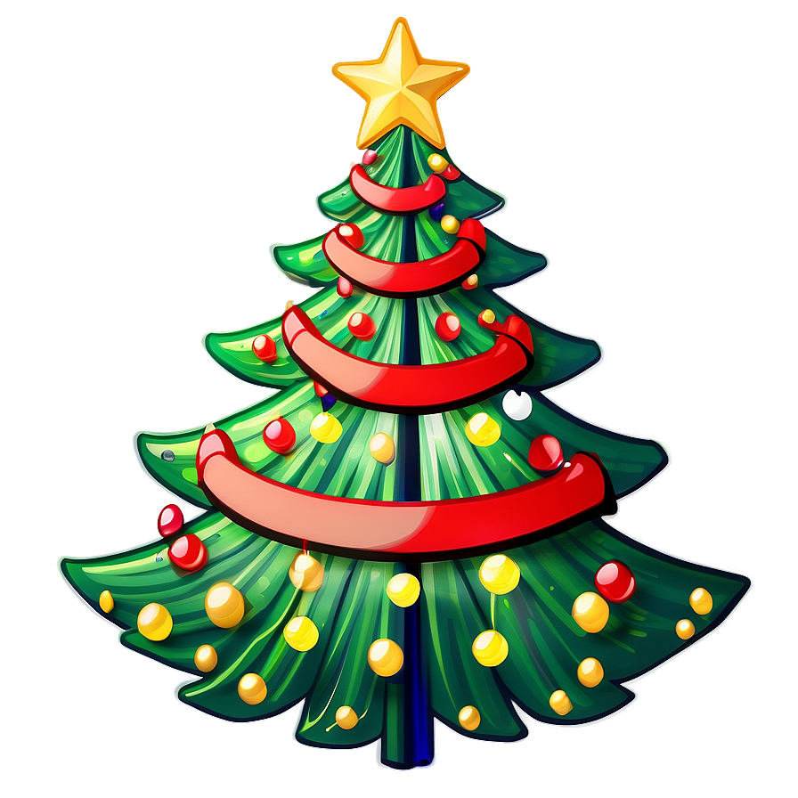 Elegant Christmas Tree Sketch Png Kvb92