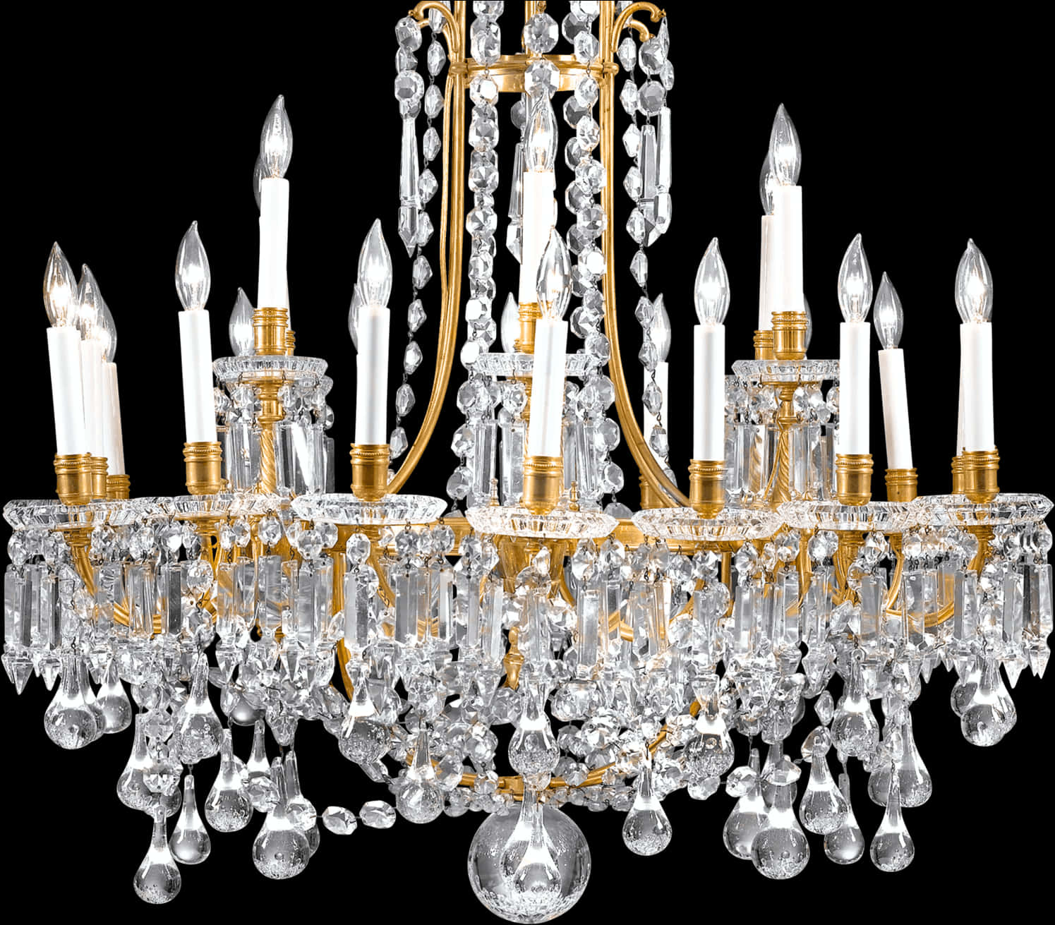 Elegant Crystal Chandelier Illumination