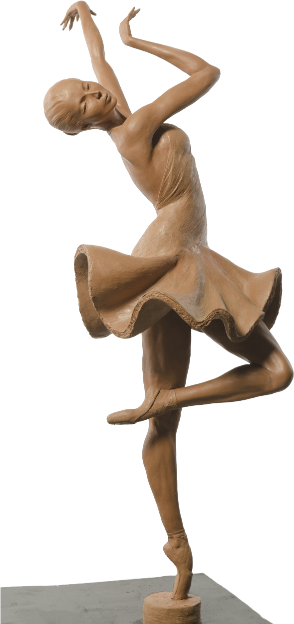 Elegant Dancer Wooden Sculpture