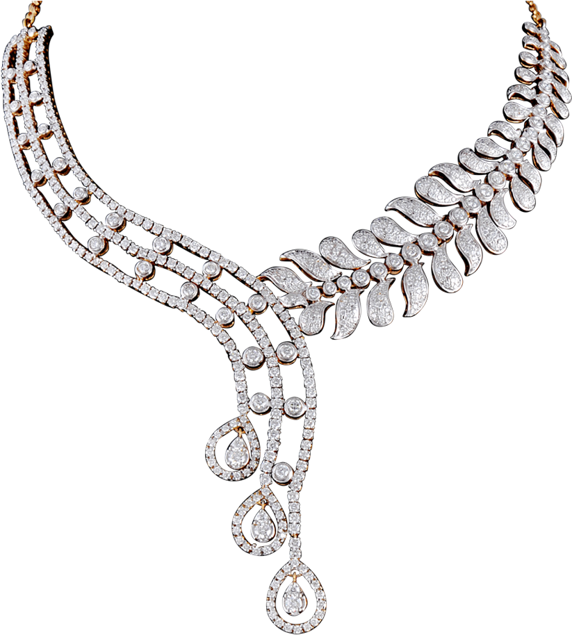 Elegant Diamond Necklace Design