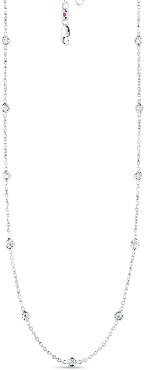 Elegant Diamond Station Necklace