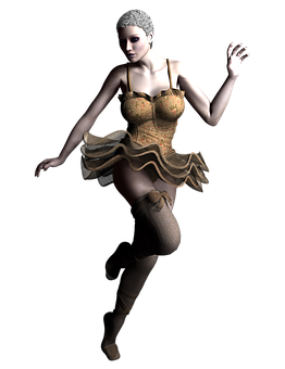 Elegant_ Digital_ Dancer_ Pose