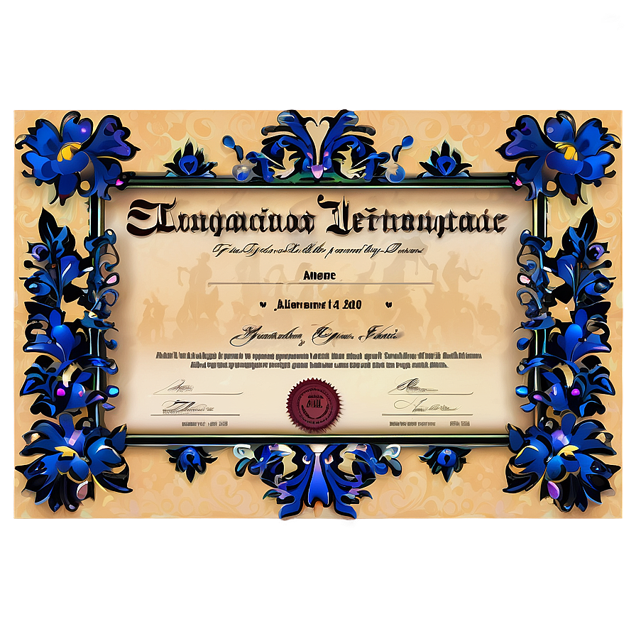 Elegant Diploma Certificate Png Uhu64