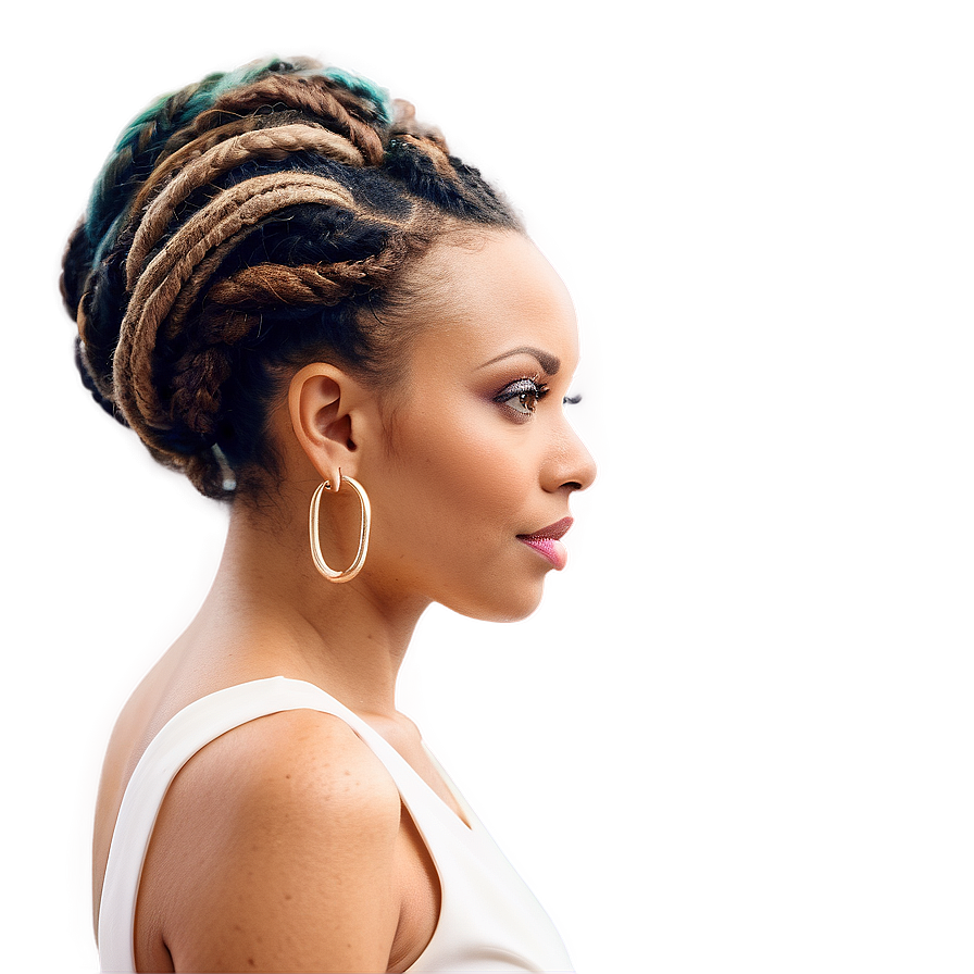 Elegant Dreadlocks Updos Png Pys