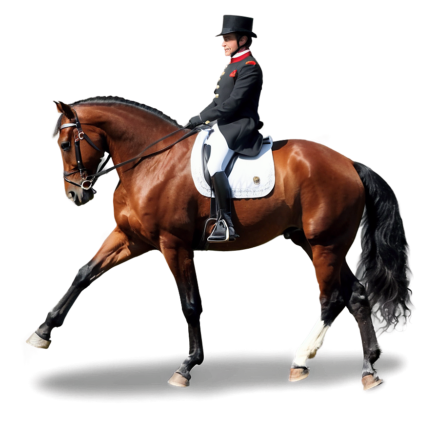 Elegant Dressage Horse Png Rvk99