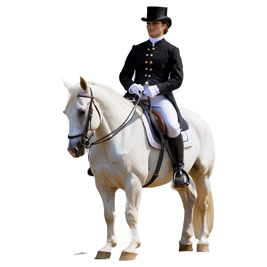 Elegant Dressage Horse Png Smo