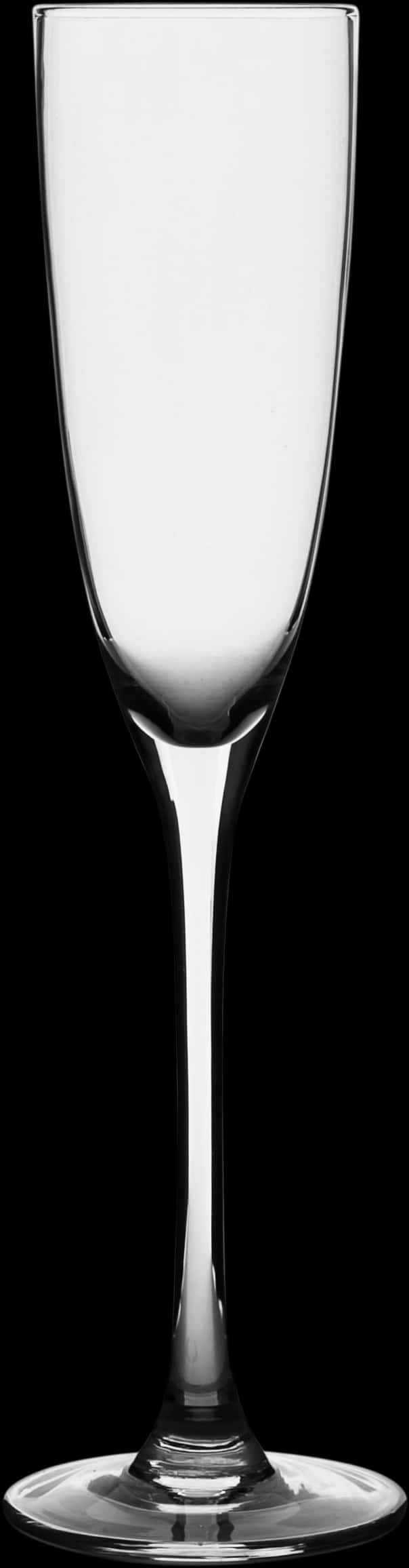 Elegant Empty Wine Glass Black Background