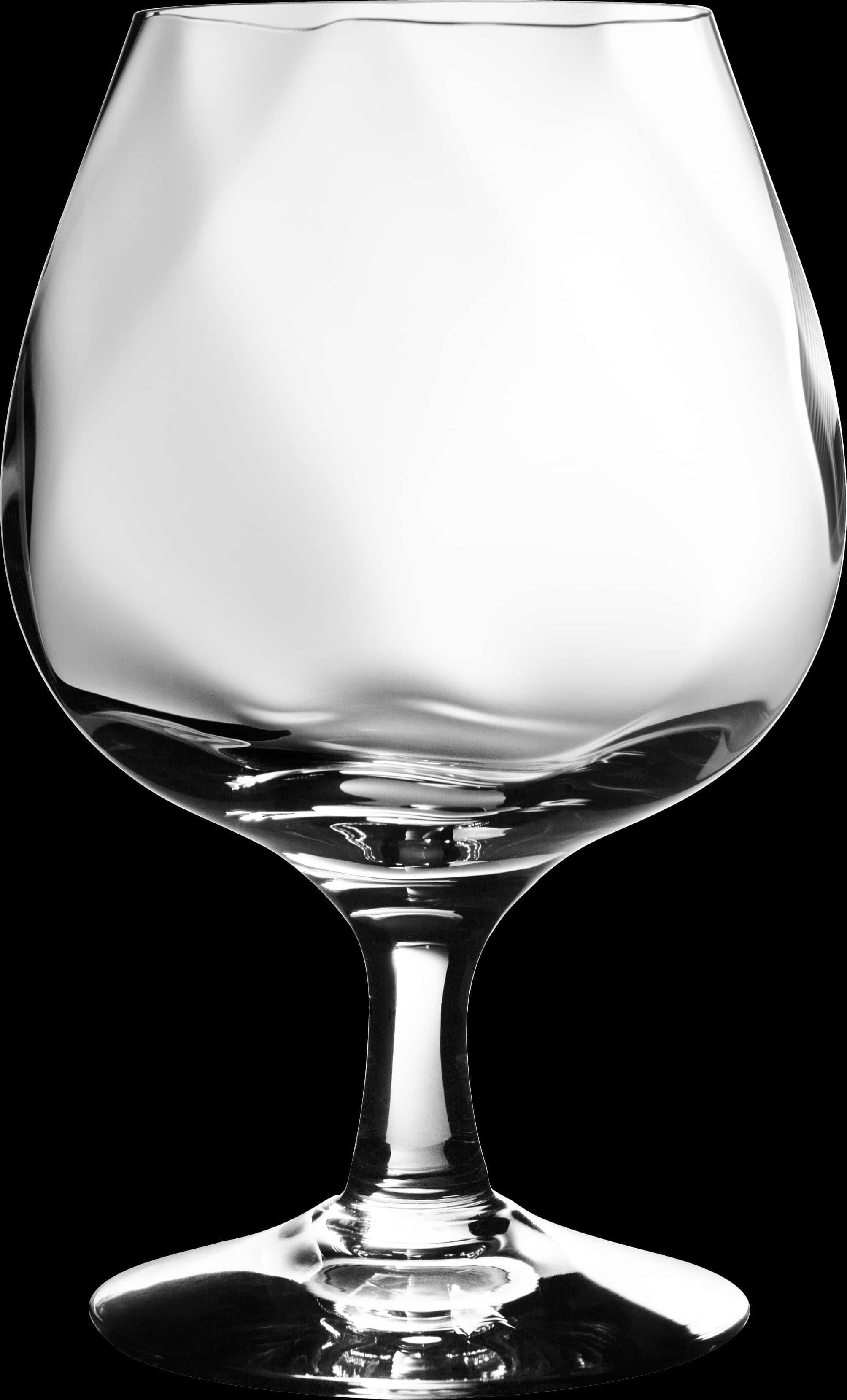 Elegant Empty Wine Glass