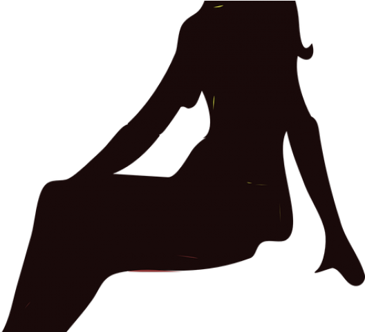 Elegant Female Silhouette Reclining