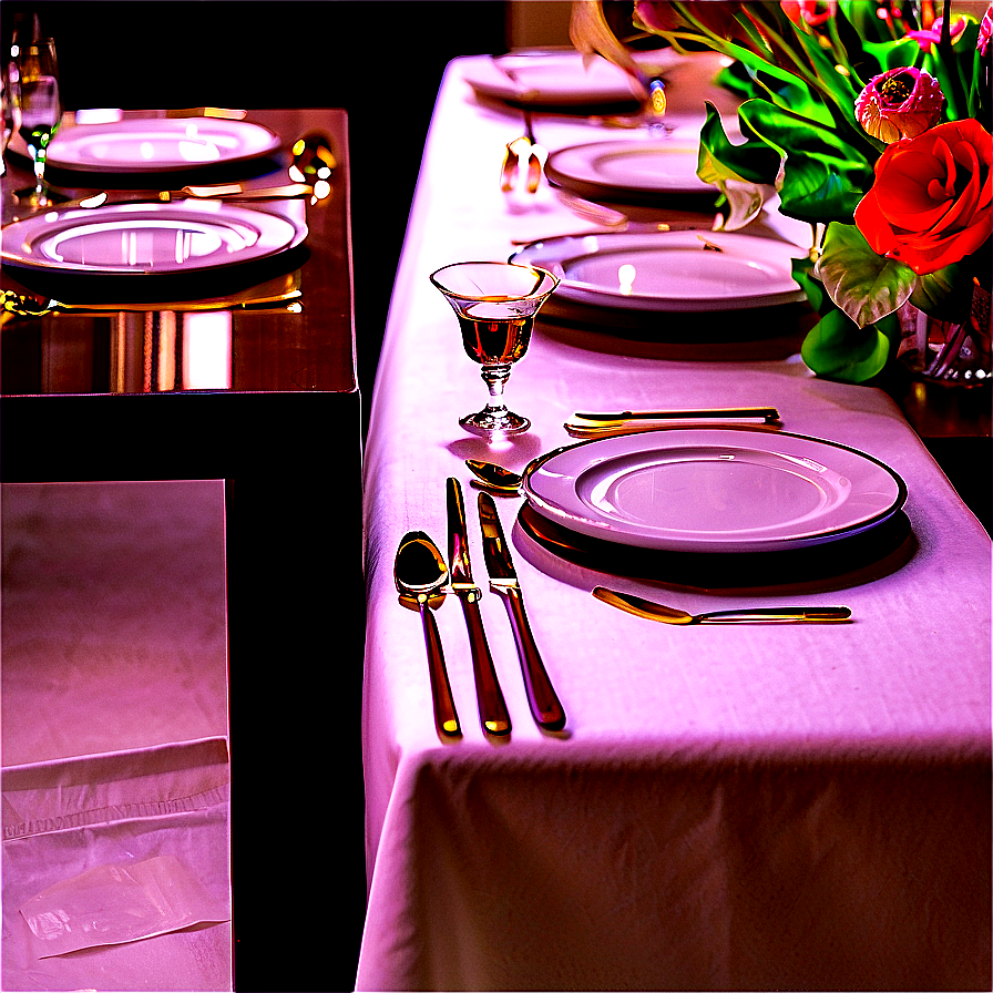 Elegant Fine Dining Table Png 06252024