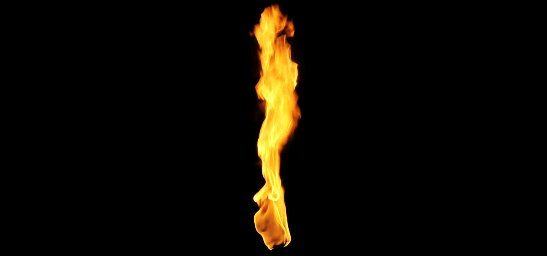 Elegant_ Flame_ Isolated_on_ Black