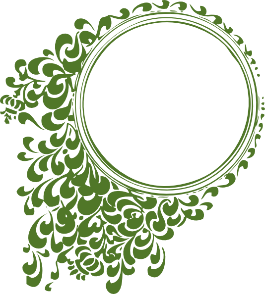 Elegant Floral Circle Frame Vector