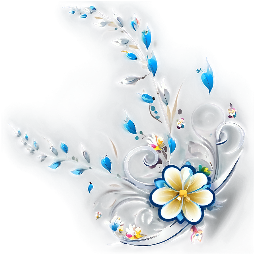 Elegant Floral Design Png 11