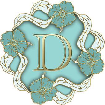 Elegant Floral Letter D Design