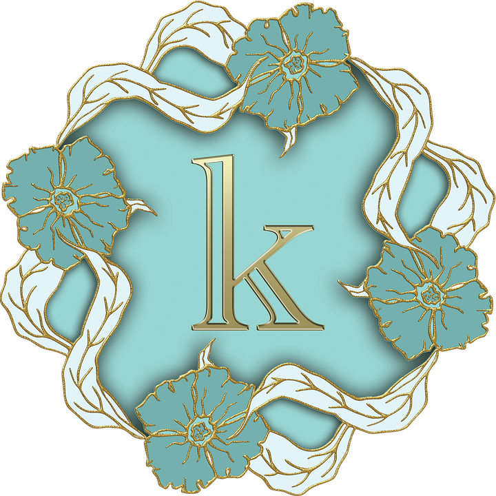 Elegant Floral Letter K Design