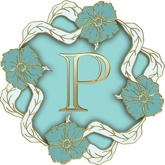 Elegant Floral Letter P