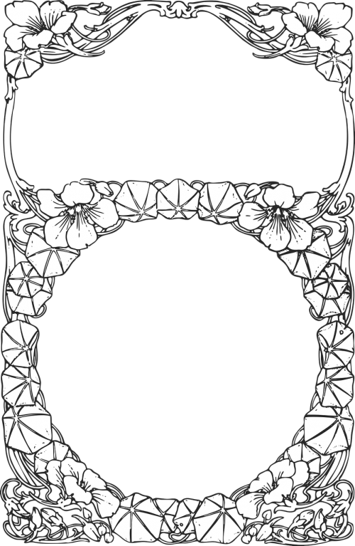 Elegant Floral Vintage Frame