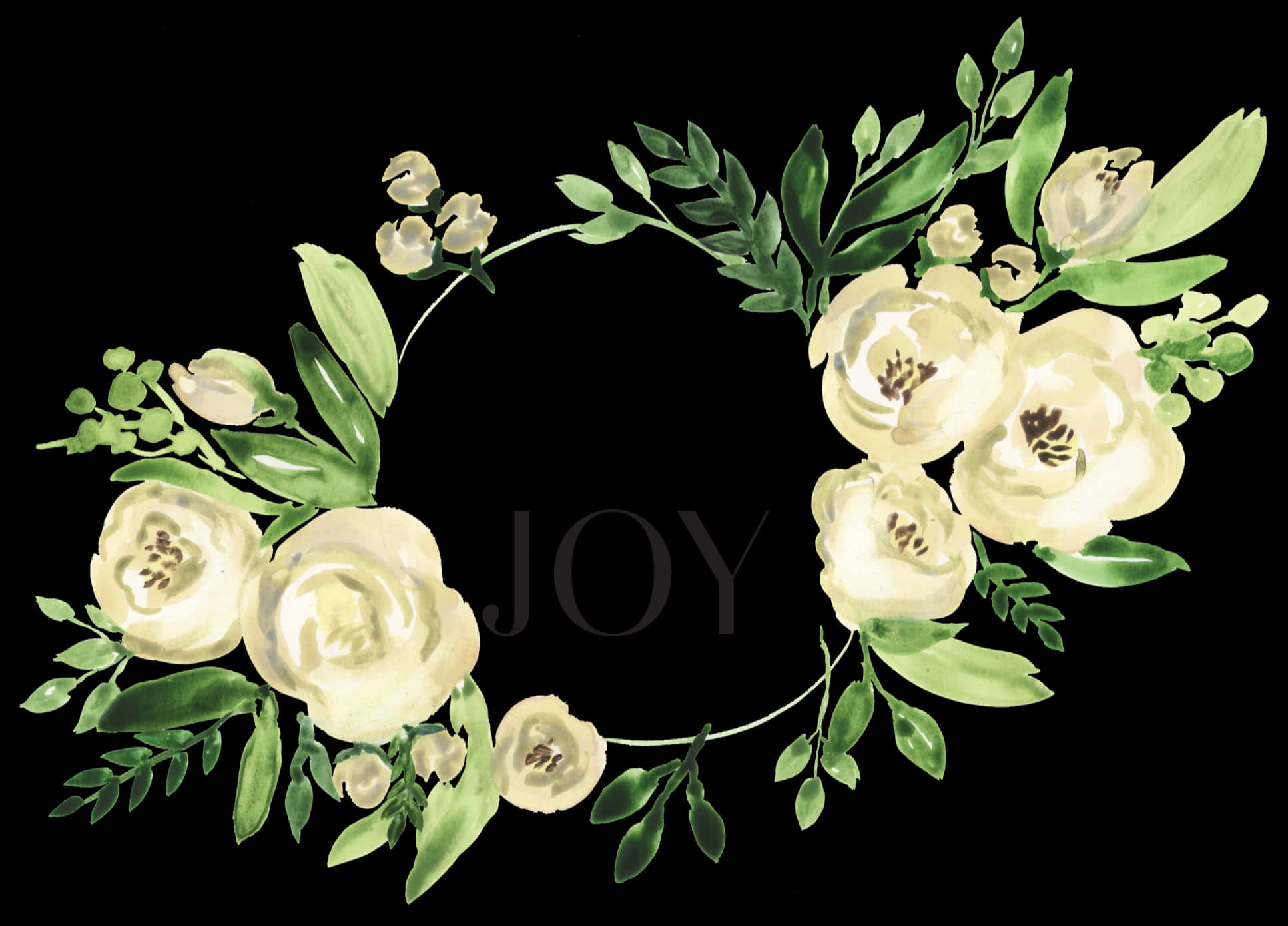 Elegant_ Floral_ Wreath_with_ Joy_ Text