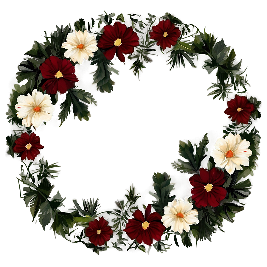 Elegant Flower Frame Png 4