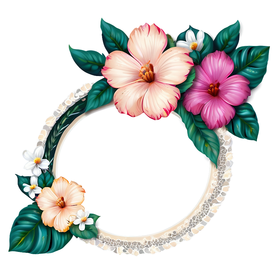 Elegant Flower Frame Png 86