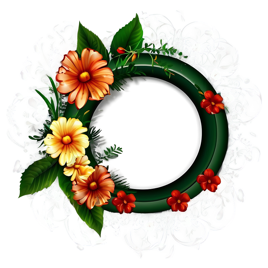 Elegant Flower Frame Png 99