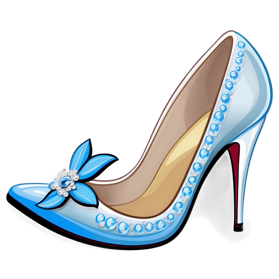 Elegant Glass Slipper Design Png 06132024