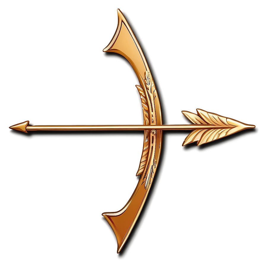 Elegant Gold Arrow Design Png 06212024