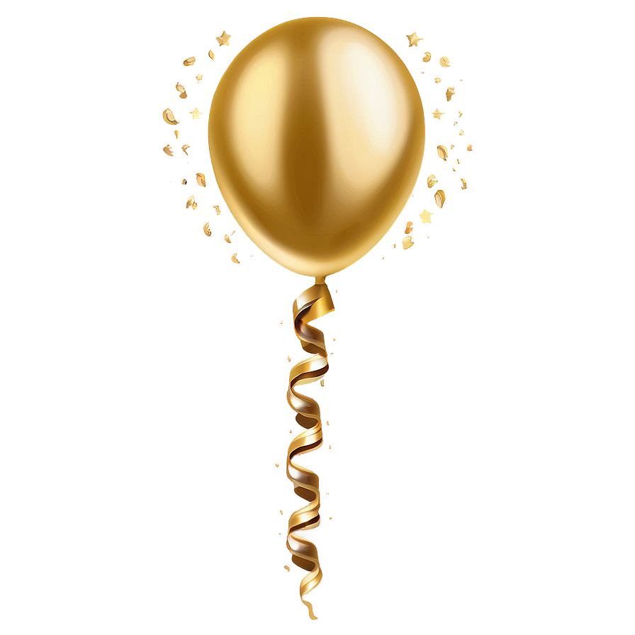 Elegant Gold Balloon Png Tgy35